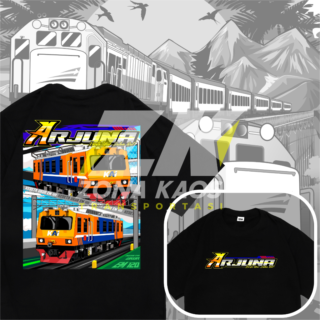 ( FREE STIKER ) KAOS KERETA API ARJUNA KAI ANAK DAN DEWASA - BAJU KERETA API KAI ANAK DAN DEWASA
