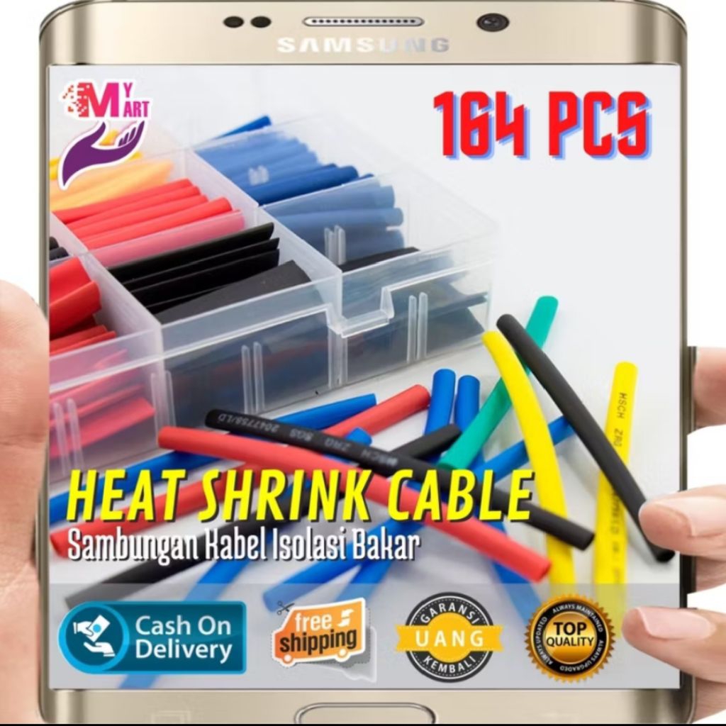 Heat Shrink Tube Kabel Bakar - Konektor Penyambung Kabel Isolasi Bakar - Selongsong Kabel Bakar