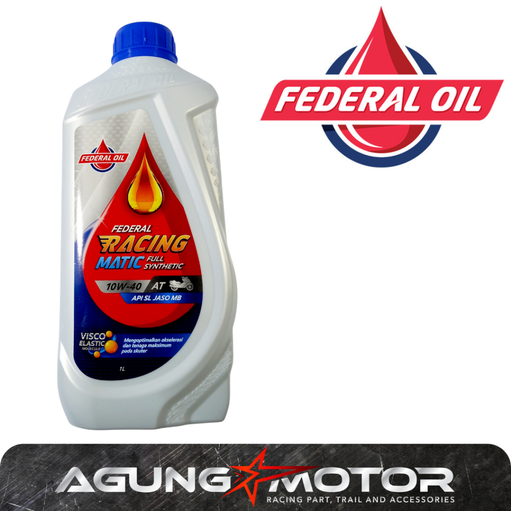 Oli Mesin Motor FEDERAL Racing Scooter Matic 1Liter 10W40 4T 1000ML