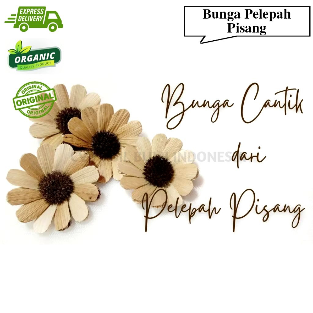 Bunga Pelepah Pisang Bunga Pompong Bahan Dekorasi Kerajinan