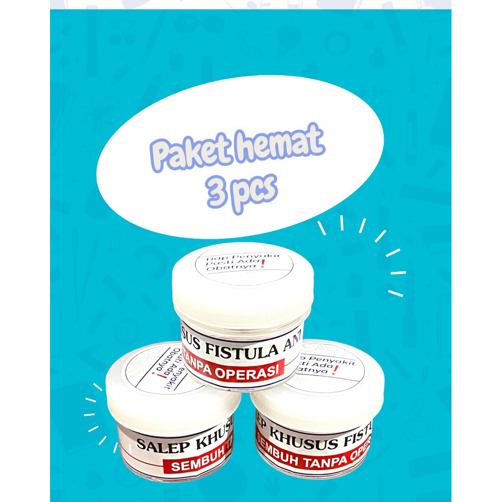 obat fistula ani paket hemat 3pcs, salep khusus fistula ani sembuh tanpa operasi