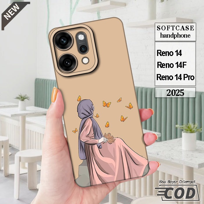 Case OPPO RENO 14  _OPPO RENO 14F  _OPPO RENO 14 PRO  _Casing silikon hitam bening Elastis keren