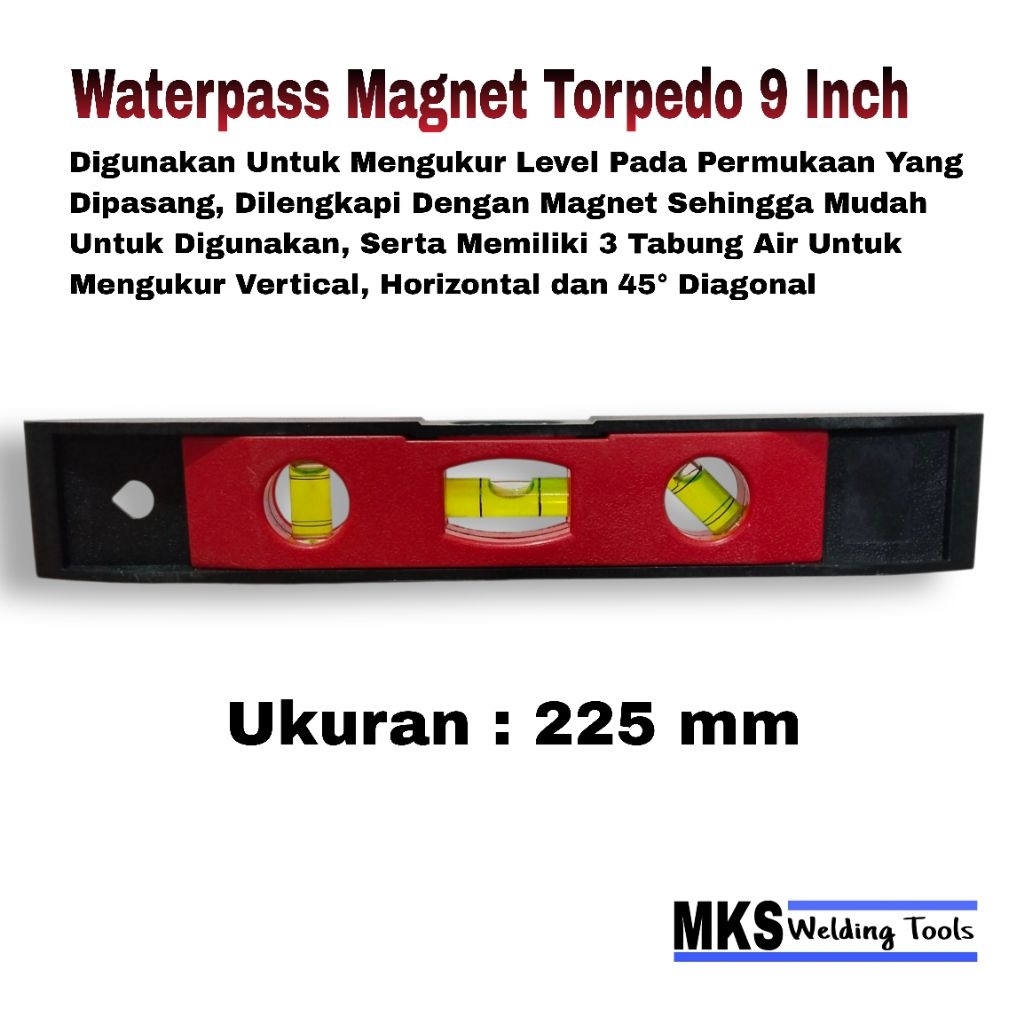 Waterpass Magnet Torpedo 9 Inch | Waterpass Mini Torpedo
