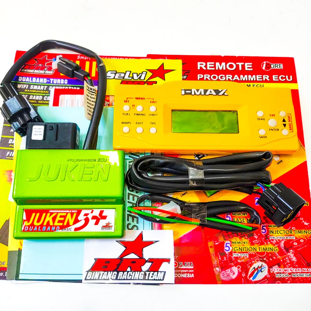 ECU JUKEN 5++ PLUS REMOTE JUKEN BRT MIO M3 SOUL GT 125 PIN 24 DUALBAND RACING TURBO