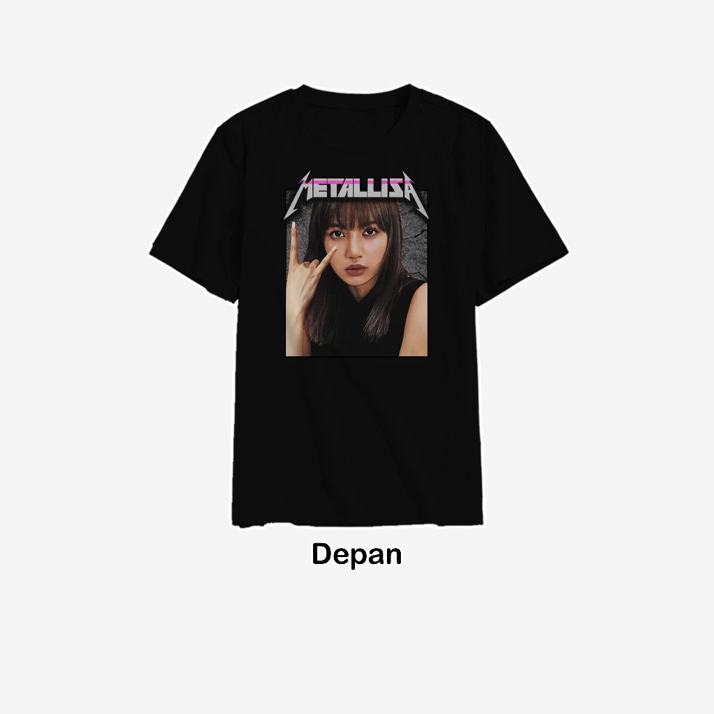 Tshirt Metallisa Kaos Plesetan Band Unisex Pria Wanita