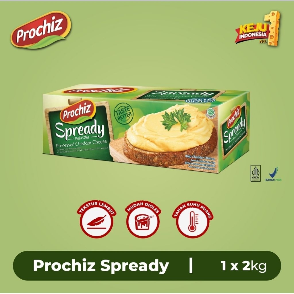 Keju Prochiz Spready 2kg | Keju Spready 2 kg Cheese Spread / Keju Oles