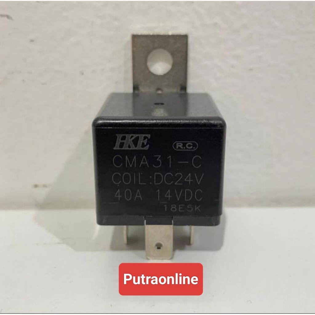 Relay DC 24V 40A 5 Pin HKE Jual Per/ 10pcs - Relay 24 Volt 40 Amper 5 Pin HKE Jual Per/ 10pcs