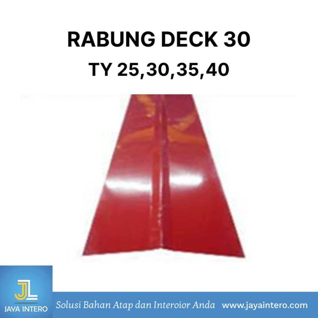 Rabung Deck 30 2,4 meter Star Roof - Rabung Penutup Puncak Atap Spandek Zincalume Panjang 2,4 meter
