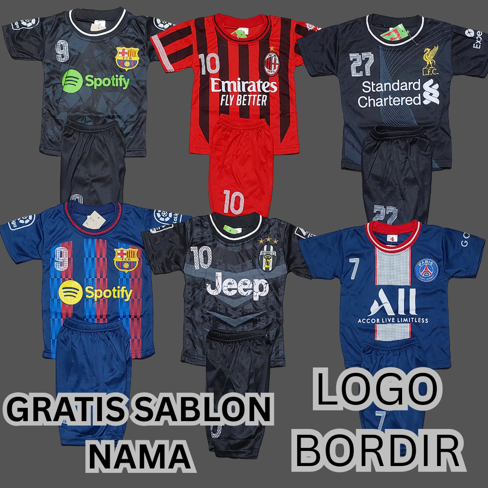 JERSEY BAJU BOLA ANAK BARCELONA UMUR 1-12TAHUN/BAJU BOLA ANAK MURAH USIA0-12TAHUN