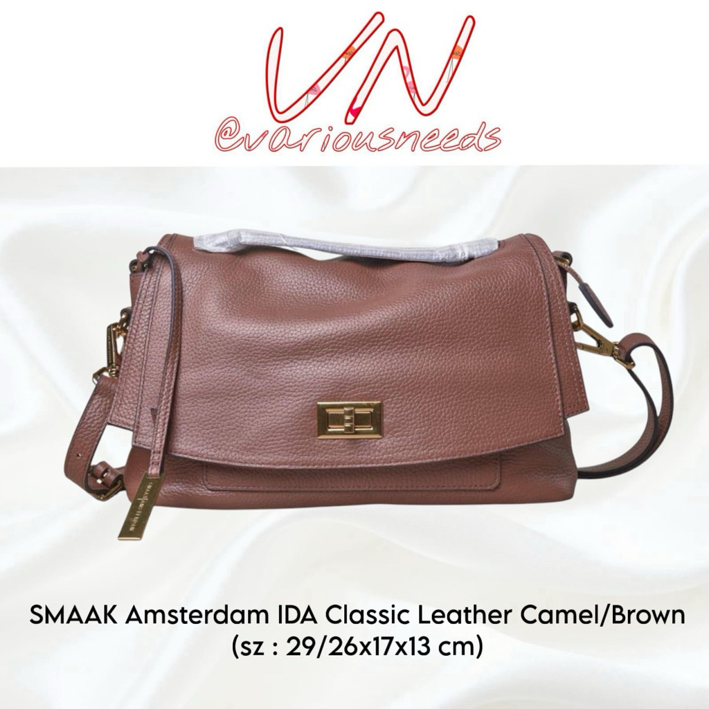 SMAAK Amsterdam IDA Classic Leather Camel/Brown Bag Authentic / Original