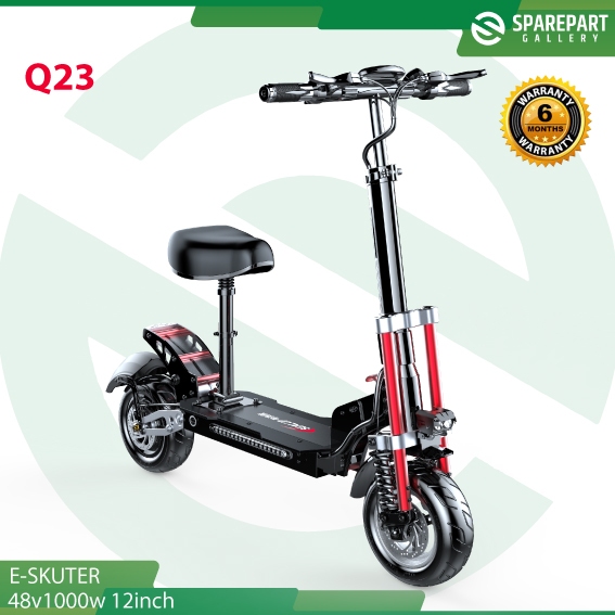 SEALUP Q23 Electric Scooter Skuter Listrik Otoped 12inch 48v1000w Motor Ban Tubles dengan Double Sus