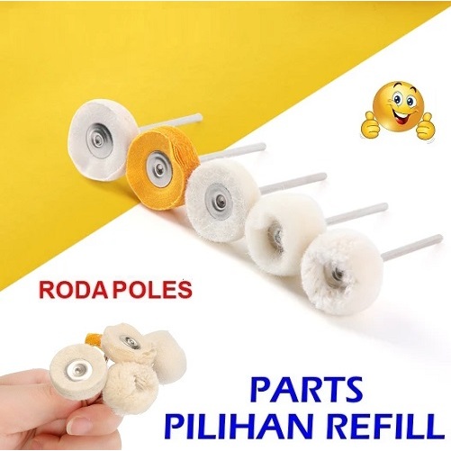 Mata Bor Kain Poles Mini Drill Wol Poles Mata Tuner Grinder Gerinda Wol Dremel Rotary Gosok Asah