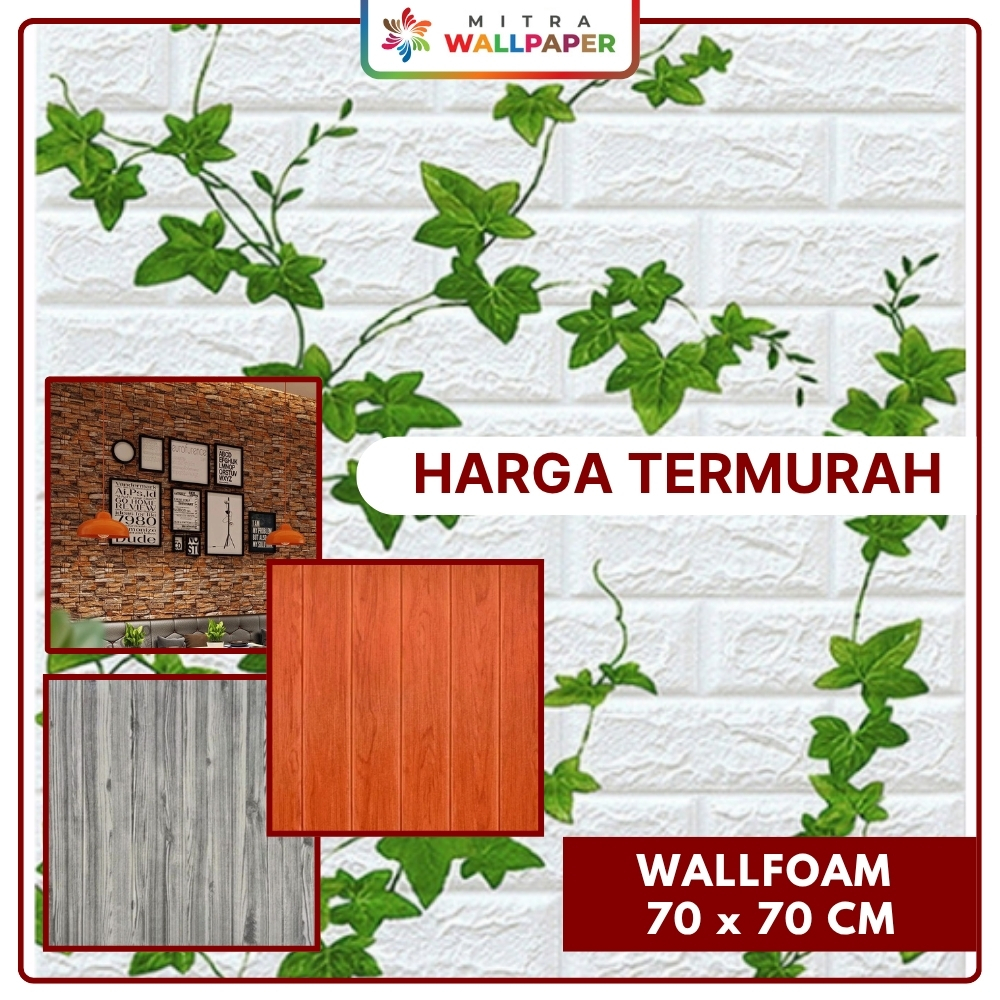 WallFoam 3D Motif Kayu Foam Dinding 3D Motif Kayu Coklat Wall Foam Dinding Motif Kayu Aestetik