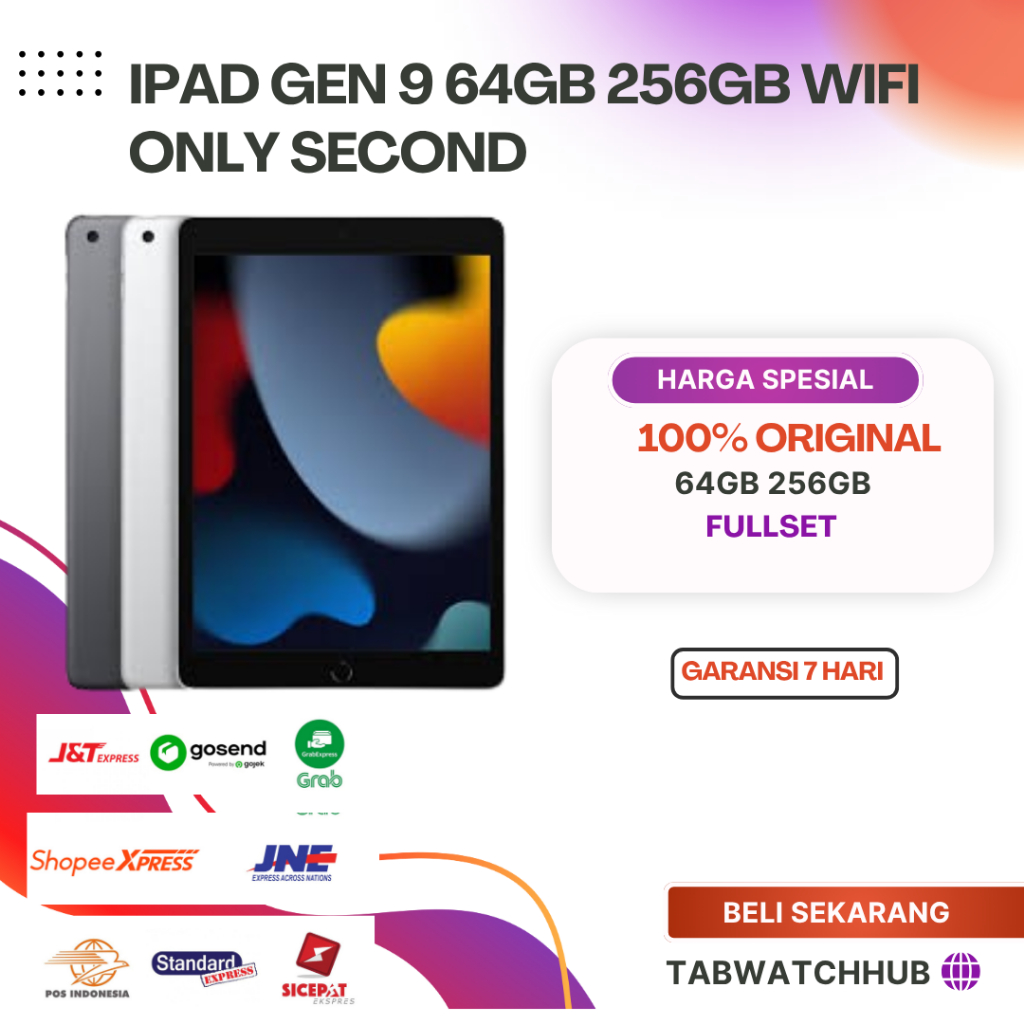 Ipad 9 64GB 256GB Gen 9 Wifi Only Second ORIGINAL