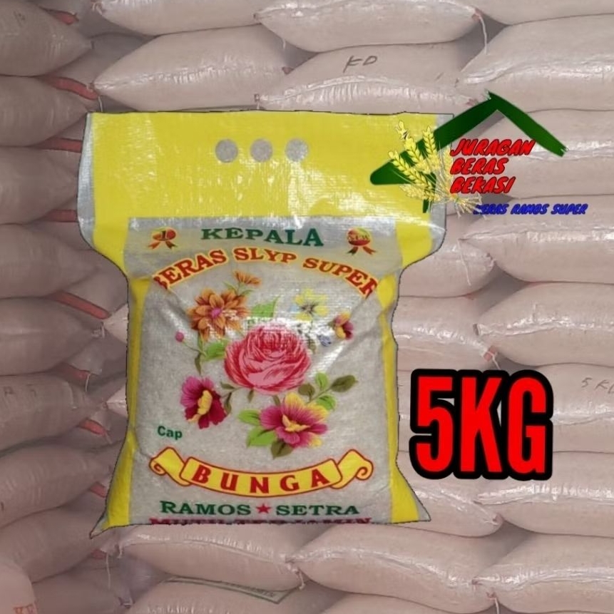 BERAS KEPALA SLYP CAP BUNGA 5KG,10KG,20KG