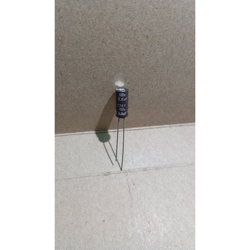 6796 kapasitor elco 6.8uf 6,8uf 6.8 6,8 uf 6u8 100v nippon chemicon