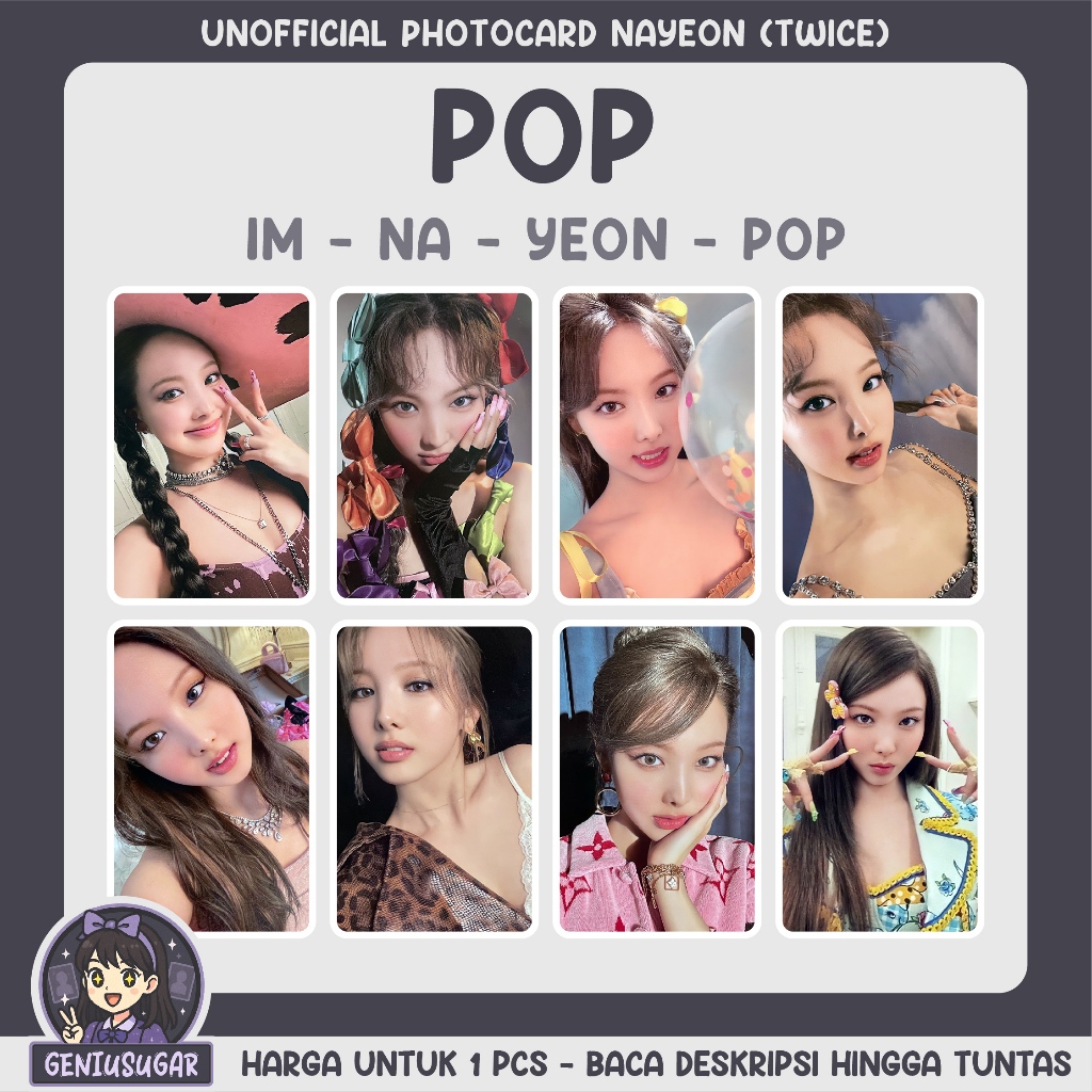 [NAYEON TWICE] POP UNOFFICIAL PHOTOCARD