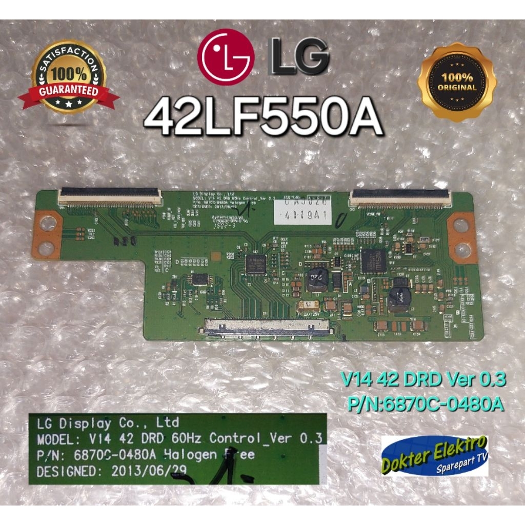 TCON TV LG 42LF550A V14 42 DRD P/N:6870C-0480A ORIGINAL
