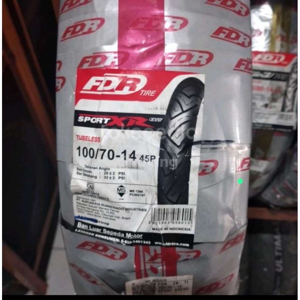 BAN TUBELESS FDR SPORT XR 100/70-14