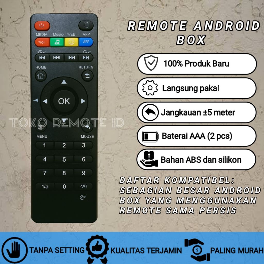 REMOT REMOTE ANDROID BOX MXQ PRO 4K 5G NEW Tanpa Setting Lagi