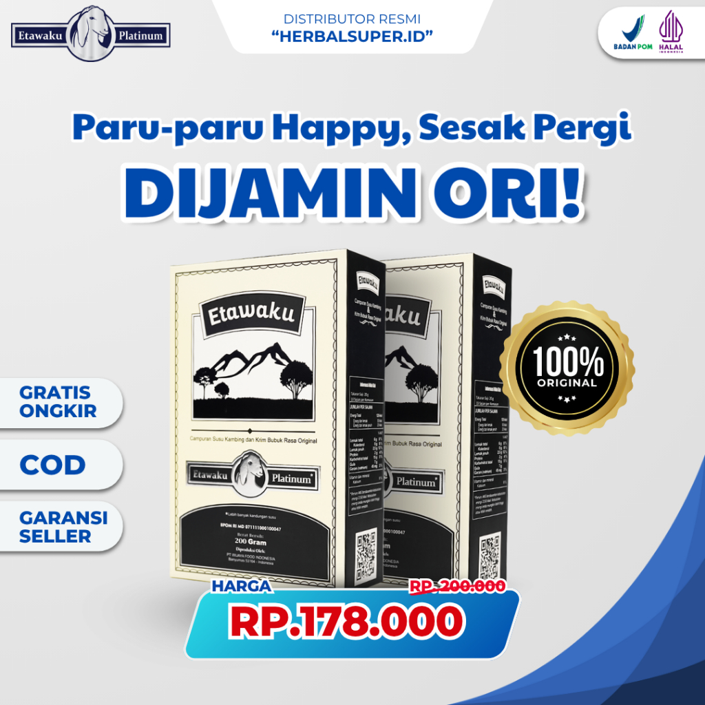 [DISKON HEMAT] Paket 2 Box Etawaku Platinum Original - Susu Kambing Etawa Solusi Masalah Sesak Nafas
