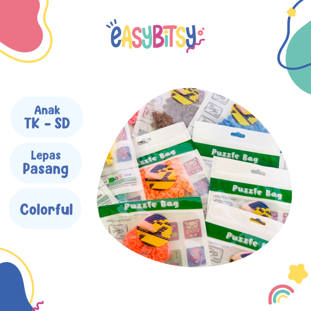 Easy Bitsy - Aksesoris Tas Lego Bag Anak Laki - Laki Perempuan TK SD - Aksesoris Lego