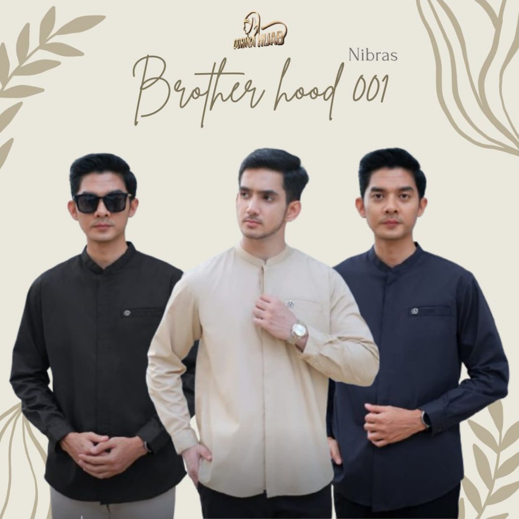 NIBRAS BROTHERHOOD 001 / Koko lengan panjang/ Koko hitam / Koko polos