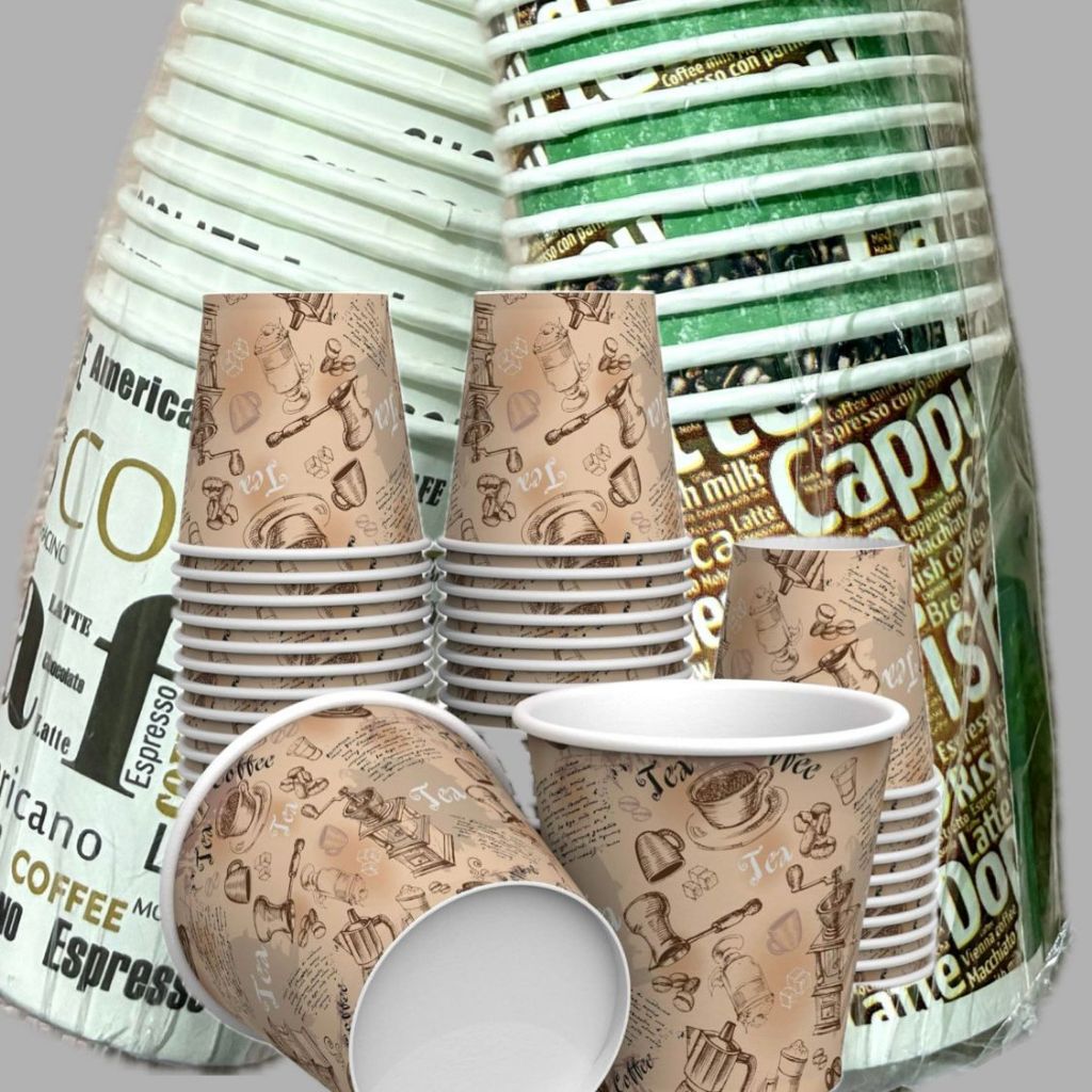 GELAS KOPI 8 OZ  (CUP KERTAS WARNA) GELAS CUP KERTAS