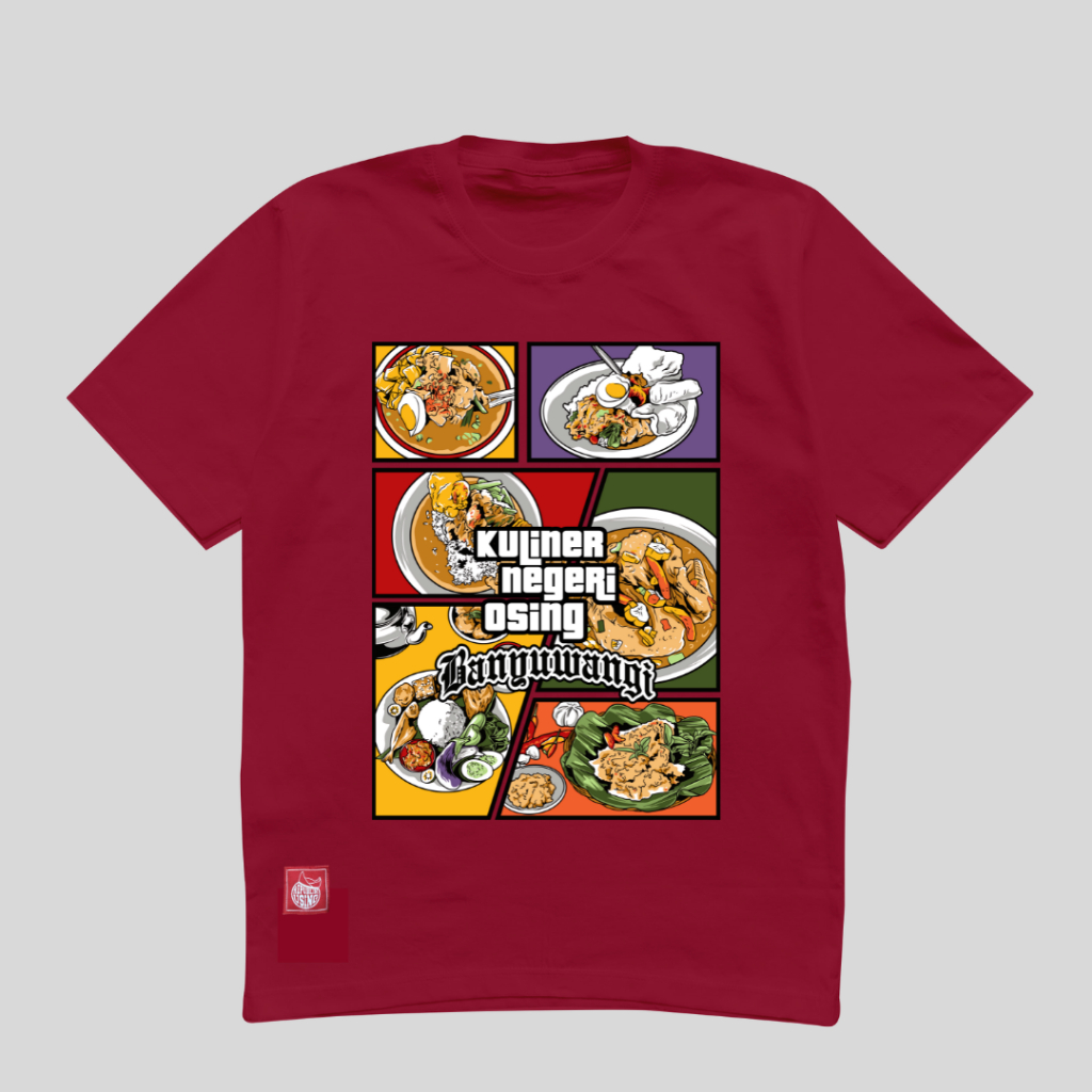 [RU] KULINER NEGERI OSING | T-SHIRT ASLI BANYUWANGI | REPUBLIK USING | KAOS OLEH-OLEH KHAS KOTA BANY
