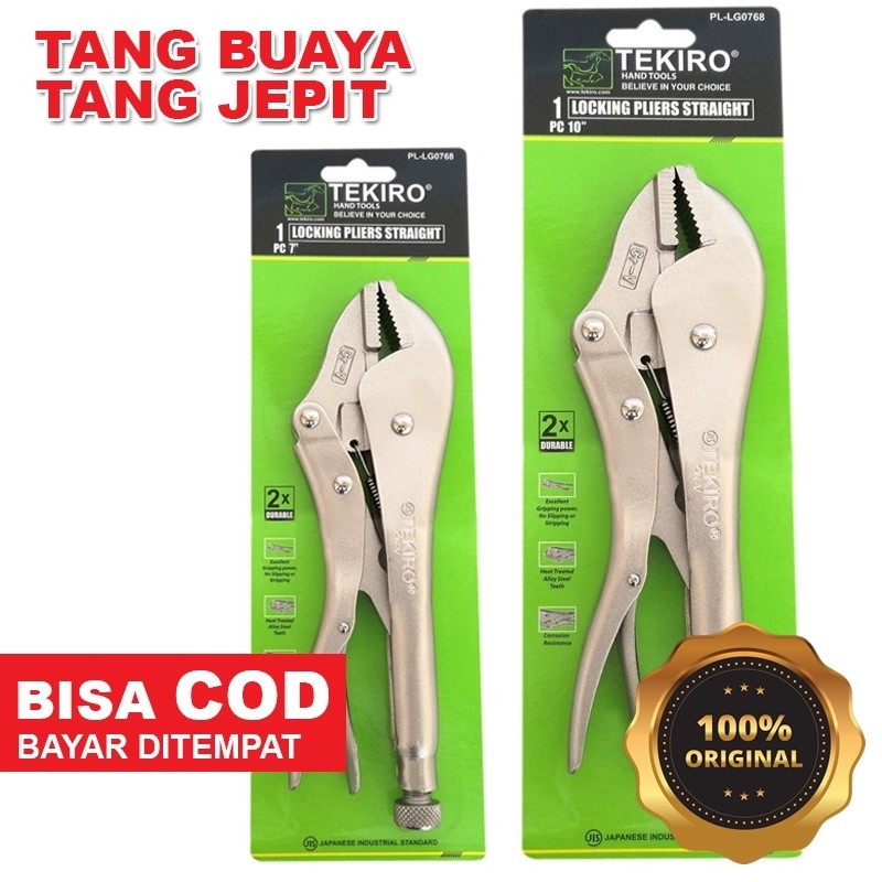 TEKIRO Tang Buaya Locking Plier Tang Jepit Mata Lurus Tang Penjepit Kunci  CR-V