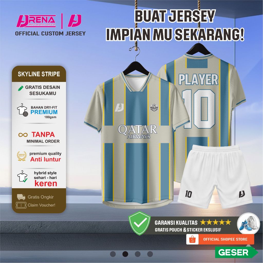 Jersey Futsal Baju Bola Baju Futsal Printing Baju Anak laki - laki Custom Desain ( Bisa Satuan )