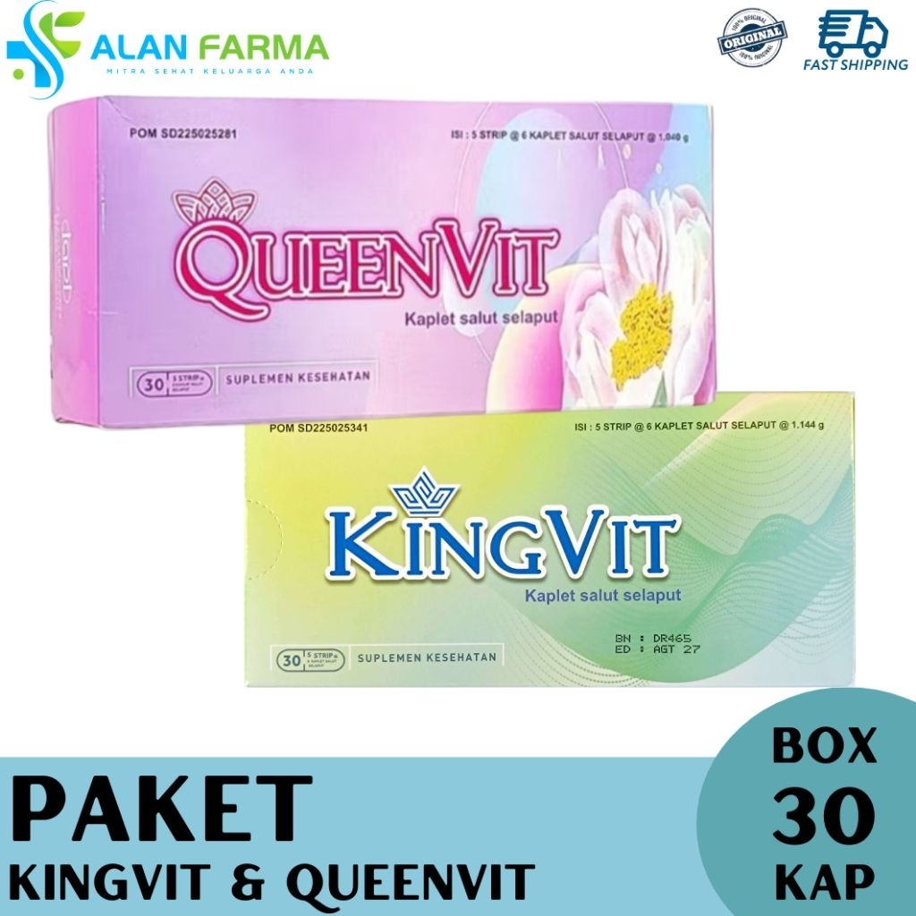 Paket Kingvit dan Queenvit isi 30 Kaplet