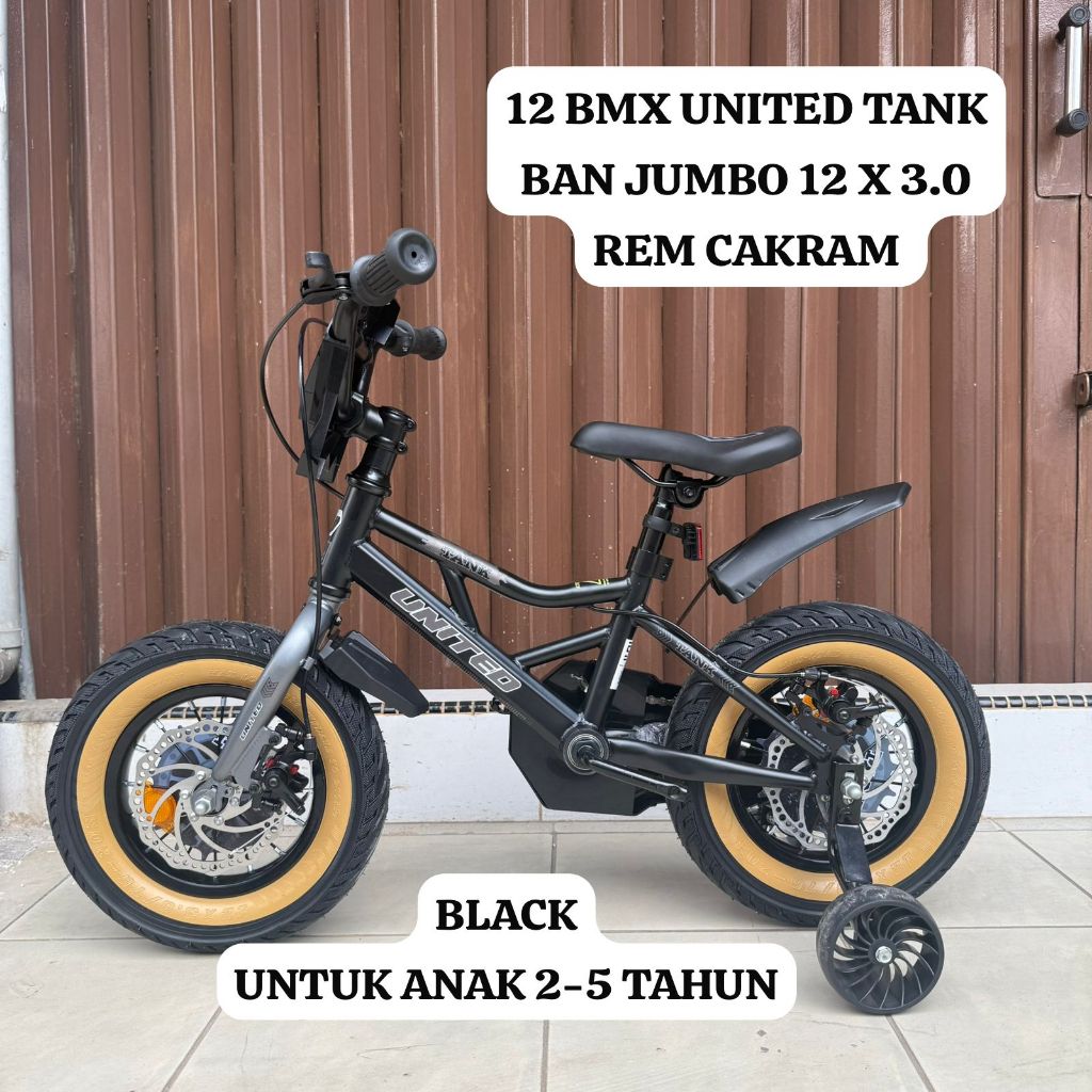 (BATAM) Sepeda Anak BMX 12 UNITED TANK REM CAKRAM