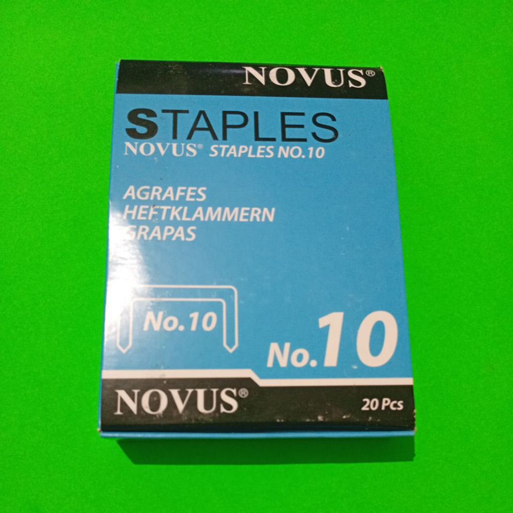 Isi Staples Novus no 10 Kemasan Per Pak ( isi 20 pak kecil)