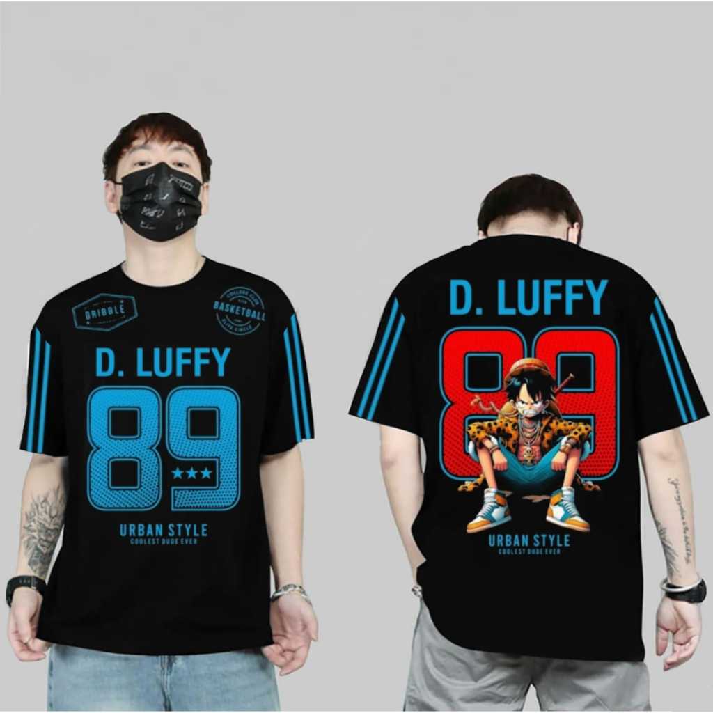 Baju Kaos Distro T-shirt Premium Motif Bergambar Luffy One Piece 89 Unisex Terbaru Trendy Terlaris