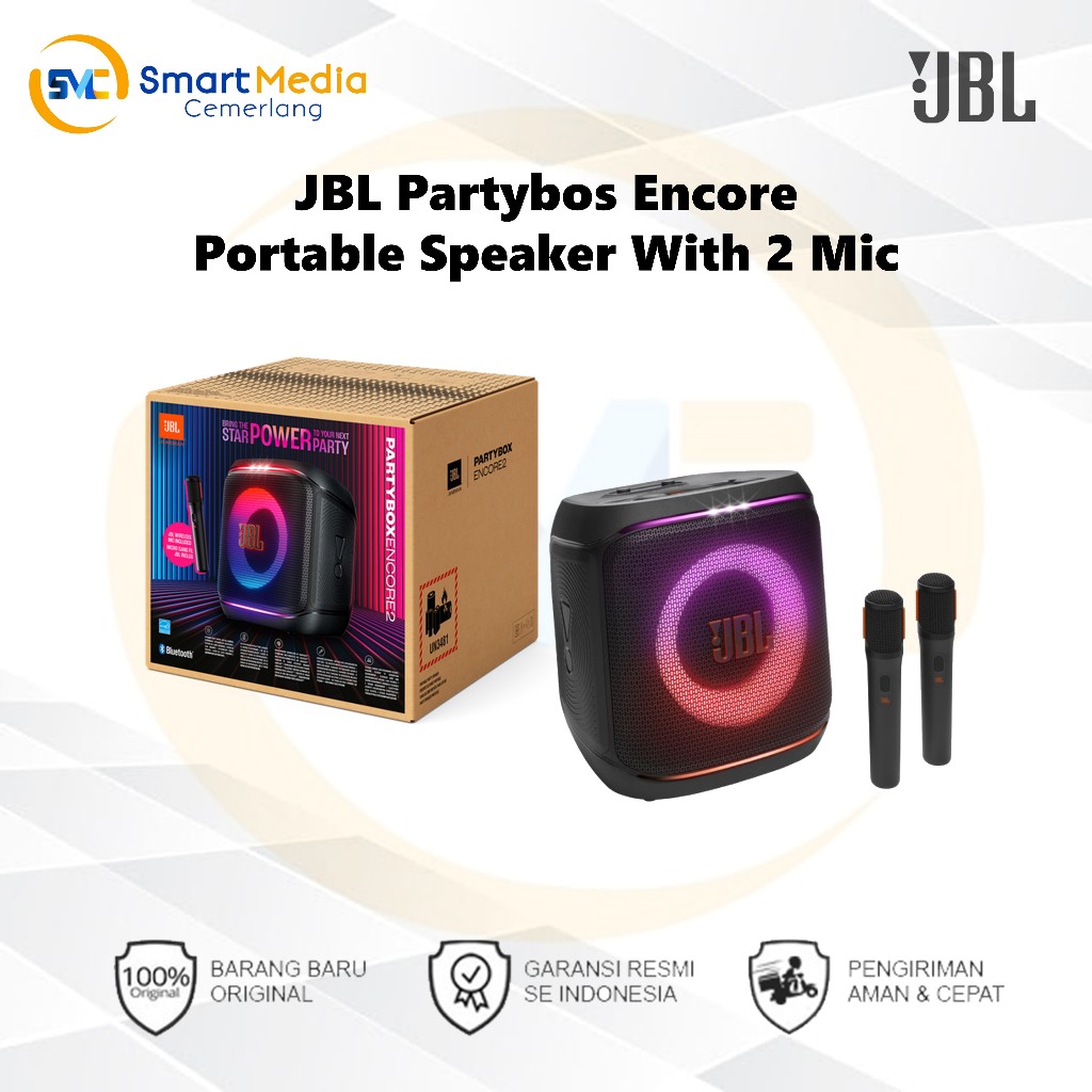JBL Partybox Encore 2 Portable Bluetooth Speaker with 2 mic