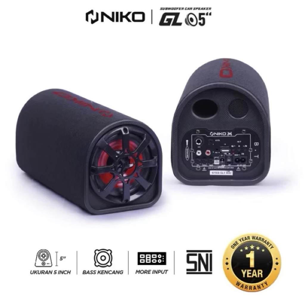Speaker Niko GL5 Bluetooth 5inc / speaker tabung Speaker Bass Subwoofer GL 5