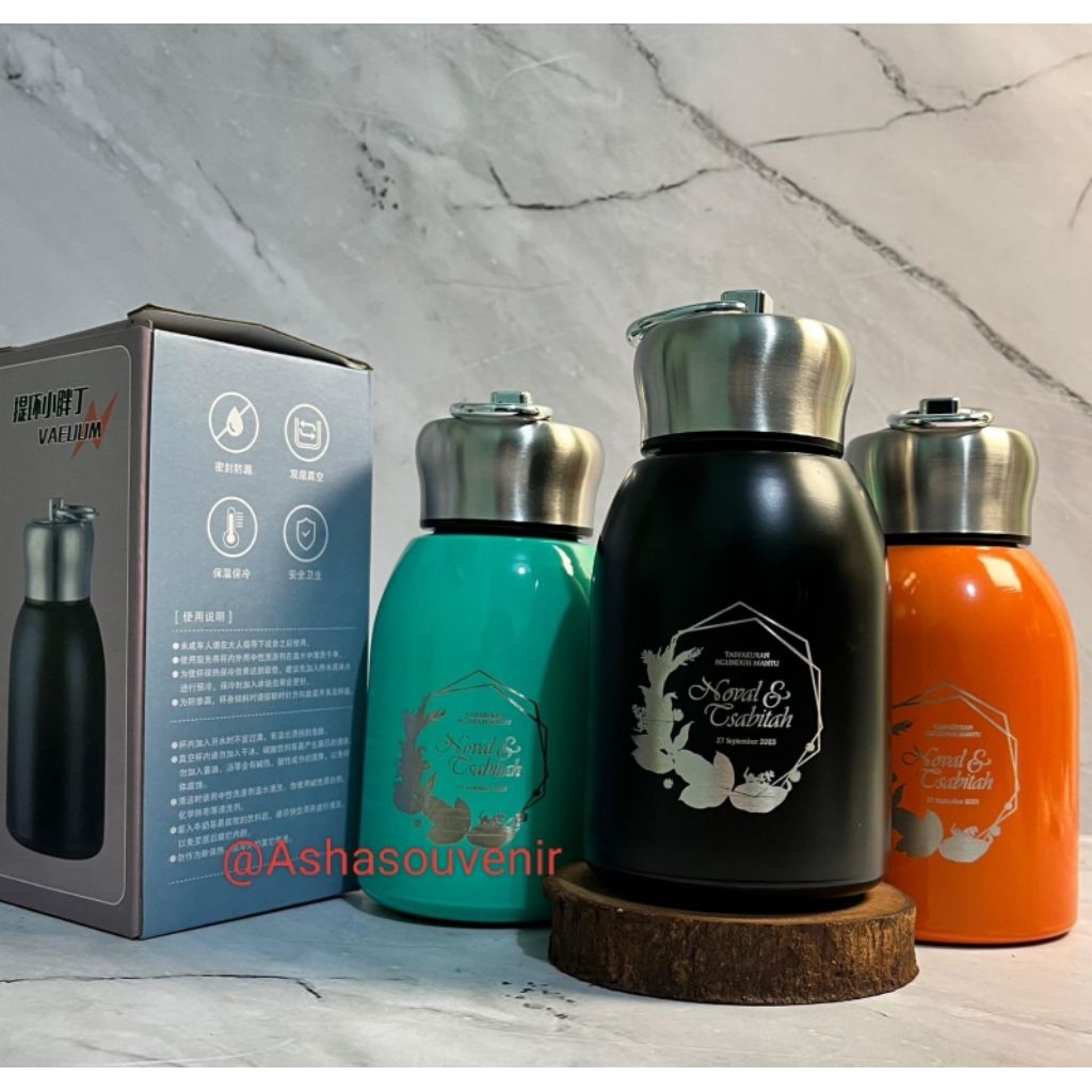 Botol Minum Stainless Custom / Termos Bogel Mini Custom / Termos Air Panas Mini / Tumbler mini