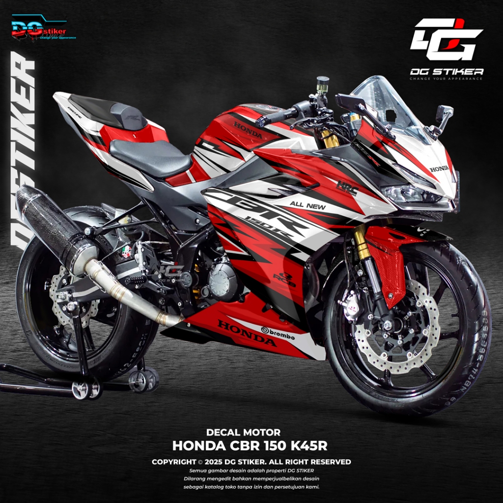 Decal cbr 150 k45r, decal full body cbr150r k45r, decal cbr150r terbaru