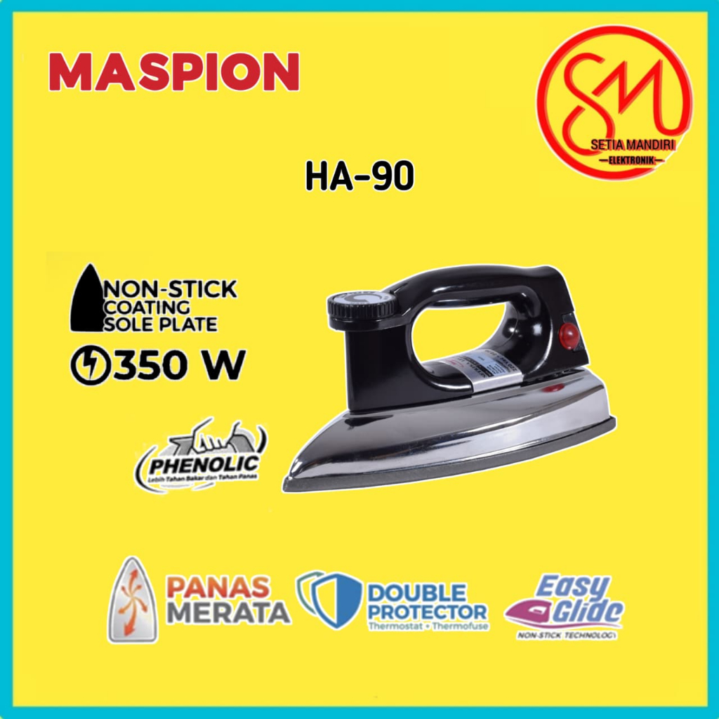 Maspion Setrika Automatic Iron HA-90 Blackberry
