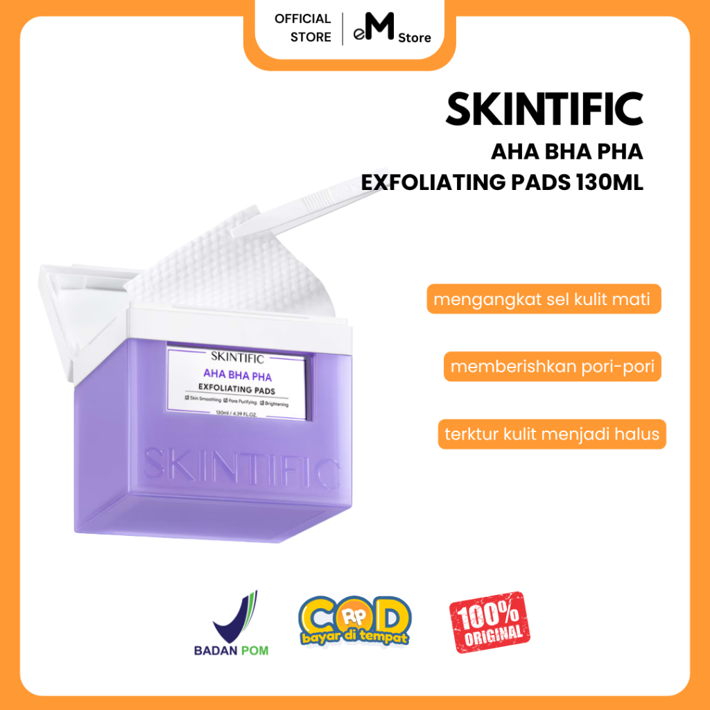 Skintific AHA BHA PHA Exfoliating Pads Untuk Semua Jenis Kulit
