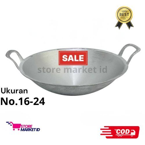 Wajan Kuali Ceper Ukuran Besar Kecil Alumunium