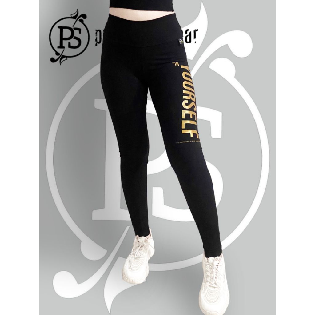 PYURSPORT-LEGGING HITAM PANJANG PYUR SPORT