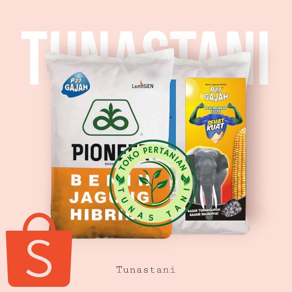Lumigen P27 Gajah Lumigen 1kg benih jagung pioneer P 27 tahan bulai
