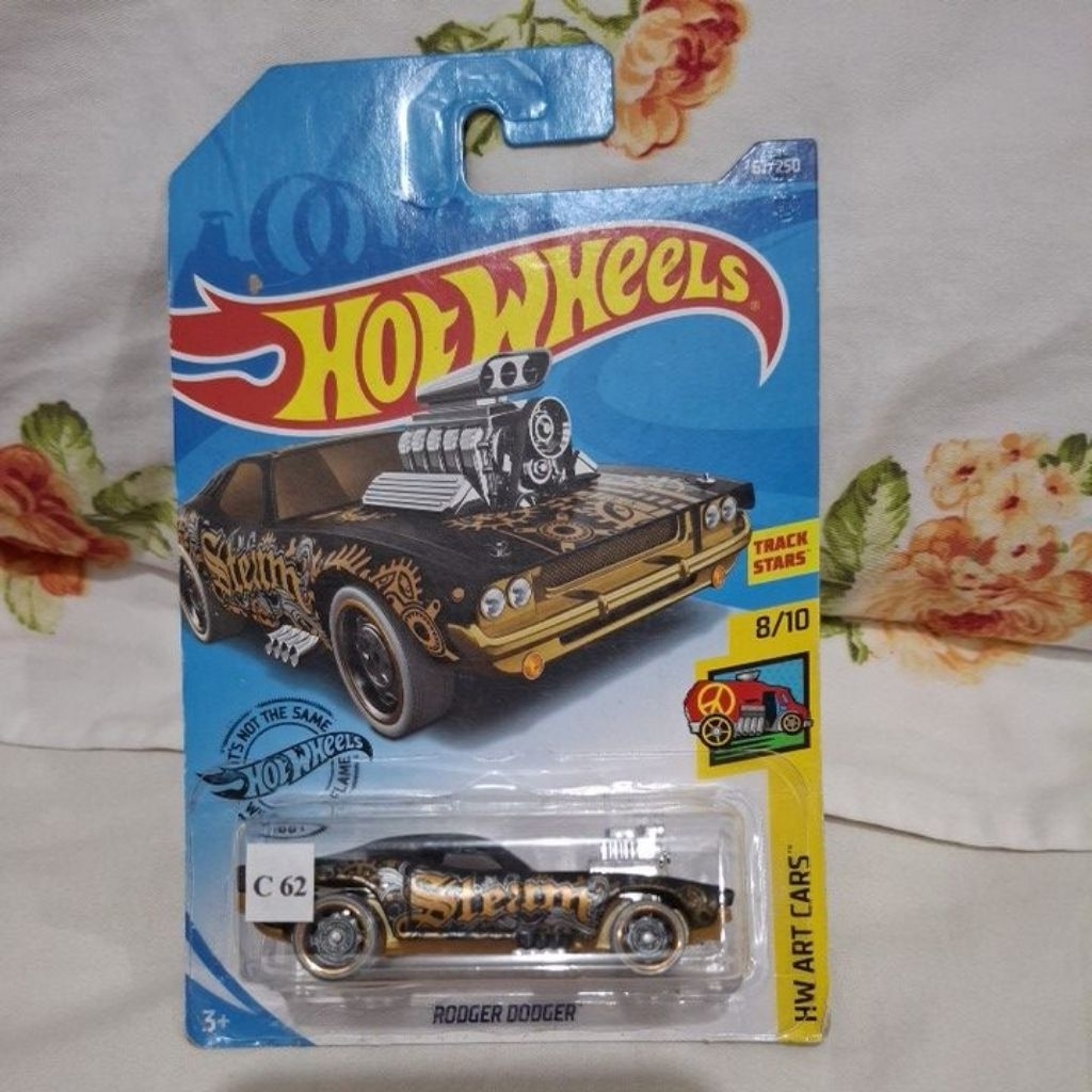 rodger dodger hotwheels art cars hitam gold