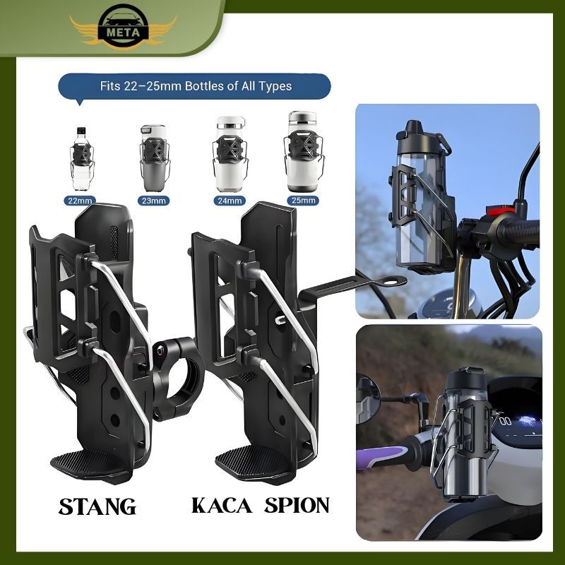 Tempat Botol Motor Touring Braket Cup Holder TempatBotol Minum Sepeda Motor Universal Anti Slip