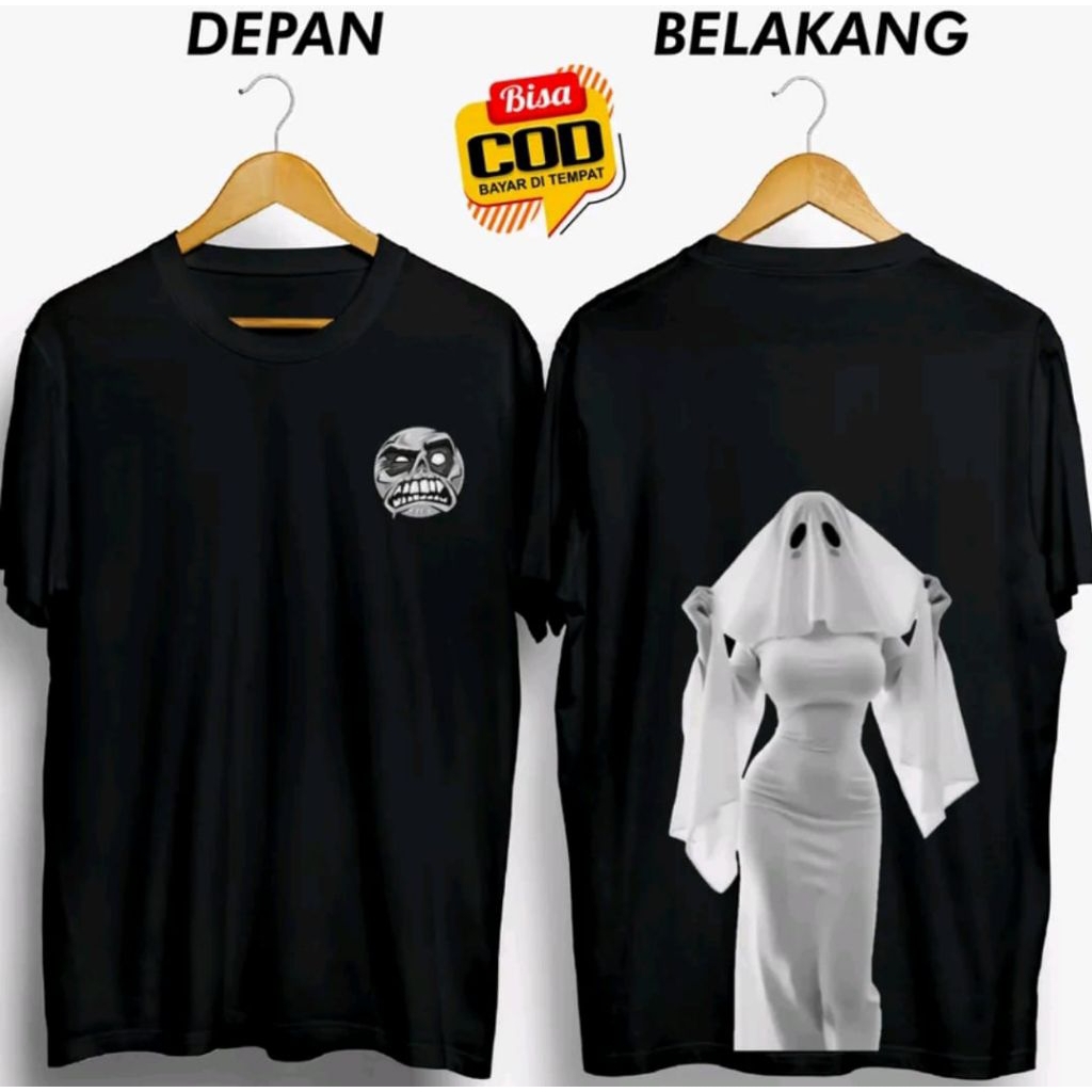 Kaos Distro HANTU SEKSI BIKIN RESAH Kaos T-shirt Pria Dan Wanita