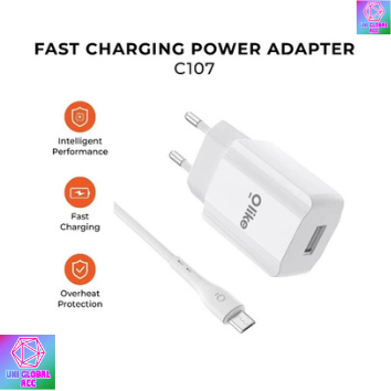 Charger Fast Charging Olike 63 White Max To 2.4A Output Cas Fast Charge Micro USB / Type C / Iphone 