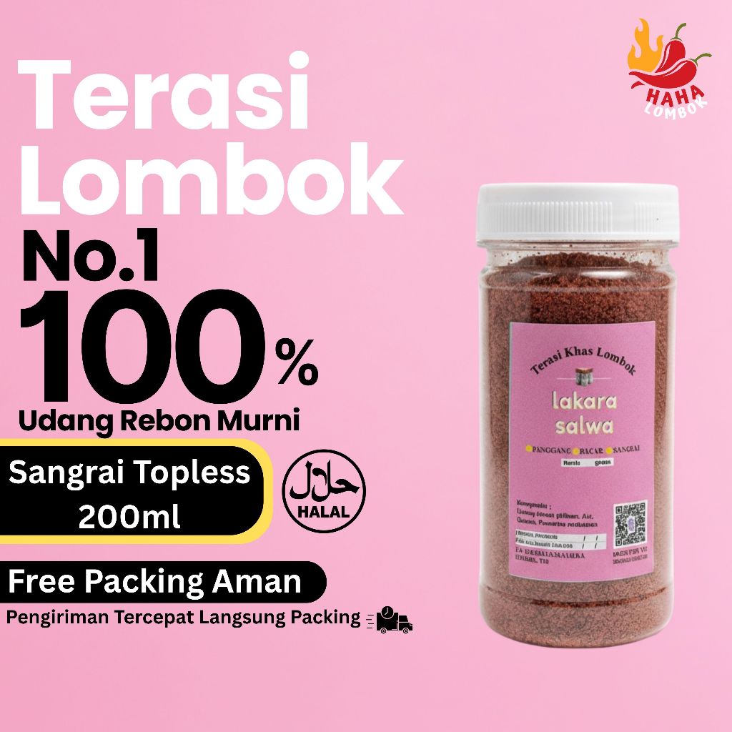 Terasi Sangrai Lombok 200ml Terasi Lombok Terasi Sambal Khas Lombok