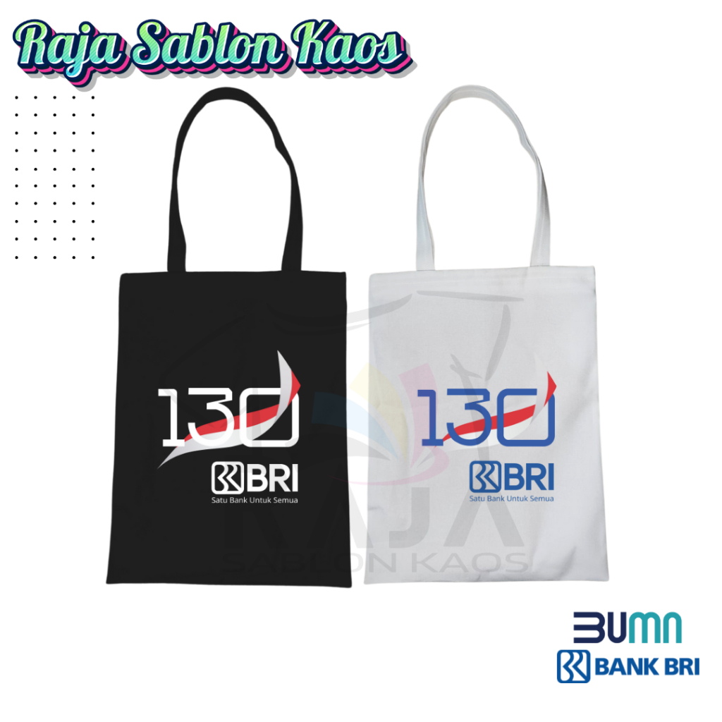 Tas Totebag Bank BRI 130 th Totebag Kanvas HUT Bank BRI 130 Tahun